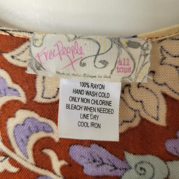 Free People Red and Purple Floral Kimono Cardigan - Picture 10 of 10